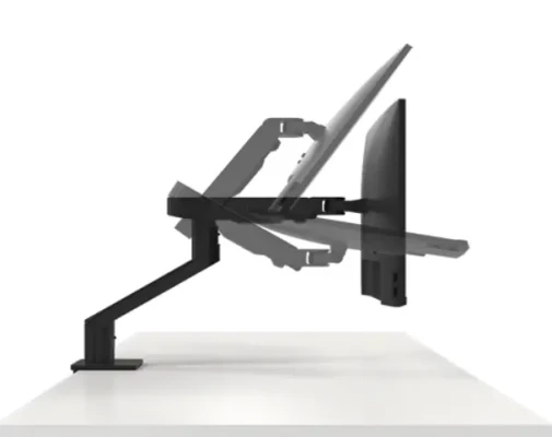 Dell  |  Desk Mount  |  MDA20  |  Height, tilt, swivel, rotation, depth  |  19-27 "  |  Maximum weight (capacity) 10 kg  |  Black