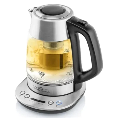 ETA  |  Kettle  |  Crystela Premium ETA915390000  |  Electric  |  2200 W  |  1.5 L  |  Glass  |  360° rotational base  |  Stainless steel / Glass