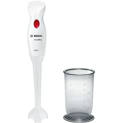 Bosch  |  Blender  |  CleverMixx MSM14100  |  Hand Blender  |  400 W  |  Jar material Plastic  |  Jar capacity 0.7 L  |  White