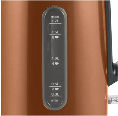 Bosch  |  Kettle  |  TWK4P439  |  Electric  |  2400 W  |  1.7 L  |  Stainless steel  |  360° rotational base  |  Copper