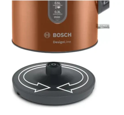 Bosch  |  Kettle  |  TWK4P439  |  Electric  |  2400 W  |  1.7 L  |  Stainless steel  |  360° rotational base  |  Copper