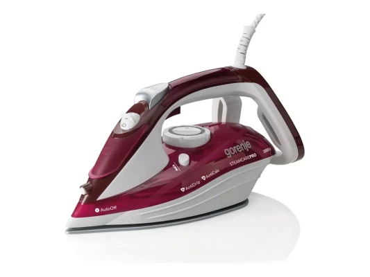 Gorenje  |  Steam Iron  |  SIH3000RBC  |  Power 3000 W  |  Water tank capacity 350 ml  |  Continuous steam 40 g / min  |  Red / White  |  Steam boost performance 105 g / min
