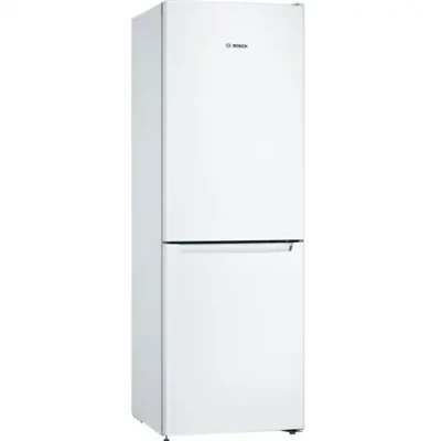 Bosch  |  Serie 2 Refrigerator  |  KGN33NWEB  |  Energy efficiency class E  |  Free standing  |  Combi  |  Height 176 cm  |  No Frost system  |  Fridge net capacity 193 L  |  Freezer net capacity 89 L  |  42 dB  |  White