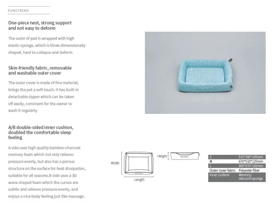 PETKIT  |  Deep Sleep All Season Pet Bed L  |  Green