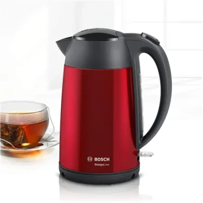 Bosch  |  Kettle  |  DesignLine TWK3P424  |  Electric  |  2400 W  |  1.7 L  |  Stainless steel  |  360° rotational base  |  Red