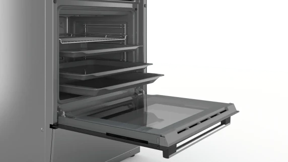 Bosch  |  Cooker  |  HKR39A250U  |  Hob type Vitroceramic  |  Oven type Electric  |  Stainless steel  |  Width 60 cm  |  Electronic ignition  |  Grilling  |  LED  |  Depth 60 cm  |  66 L