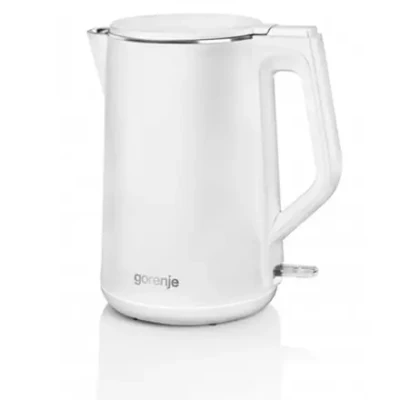 Gorenje  |  Kettle  |  K15DWW  |  Electric  |  2200 W  |  1.5 L  |  Plastic + metal  |  360° rotational base  |  White