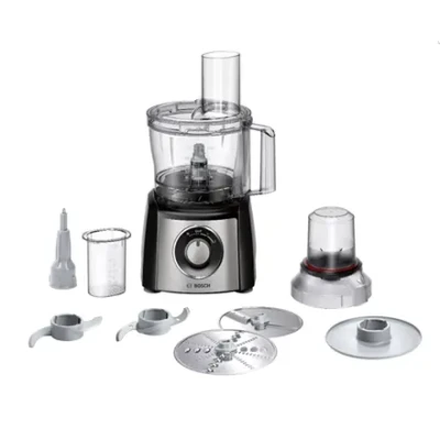 Bosch  |  Food Processor  |  MCM3401M  |  800 W  |  Number of speeds 2  |  Bowl capacity 2.3 L  |  Blender  |  Meat mincer  |  Black / Stainless steel