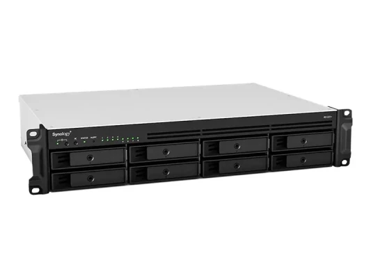 Synology  |  Rack NAS  |  RS1221+  |  Up to 8 HDD / SSD Hot-Swap  |  AMD Ryzen  |  Ryzen V1500B Quad Core  |  Processor frequency 2.2 GHz  |  4 GB  |  DDR4