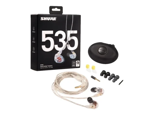 Shure SE535 austiņas, caurspīdīgas  |  Shure