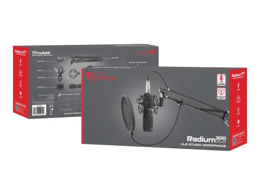 Genesis  |  Gaming Microphone  |  Radium 300  |  Black  |  Wired