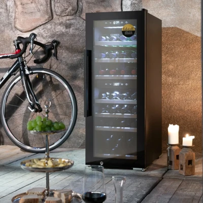 Caso  |  Smart Wine Cooler  |  WineExclusive 38  |  Energy efficiency class G  |  Showcase  |  Free standing  |  Bottles capacity 38 bottles  |  Cooling type Compressor technology  |  Black