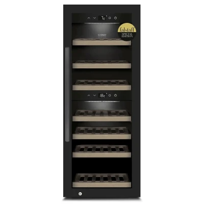 Caso  |  Smart Wine Cooler  |  WineExclusive 38  |  Energy efficiency class G  |  Showcase  |  Free standing  |  Bottles capacity 38 bottles  |  Cooling type Compressor technology  |  Black