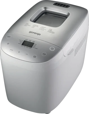 Gorenje  |  Bread maker  |  BM1600WG  |  Power 850 W  |  Number of programs 16  |  Display LCD  |  White / Silver