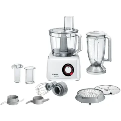 Bosch  |  Food Processor MultiTalent 8  |  MC812W501  |  1000 W  |  Number of speeds 2  |  Bowl capacity 3.9 L  |  Blender  |  White