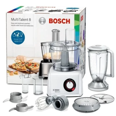 Bosch  |  Food Processor MultiTalent 8  |  MC812W501  |  1000 W  |  Number of speeds 2  |  Bowl capacity 3.9 L  |  Blender  |  White