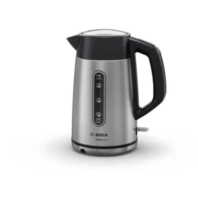 Bosch  |  Kettle  |  DesignLine TWK4P440  |  Electric  |  2400 W  |  1.7 L  |  Stainless steel  |  360° rotational base  |  Stainless steel / Black