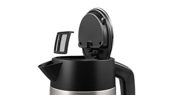 Bosch  |  Kettle  |  DesignLine TWK4P440  |  Electric  |  2400 W  |  1.7 L  |  Stainless steel  |  360° rotational base  |  Stainless steel / Black
