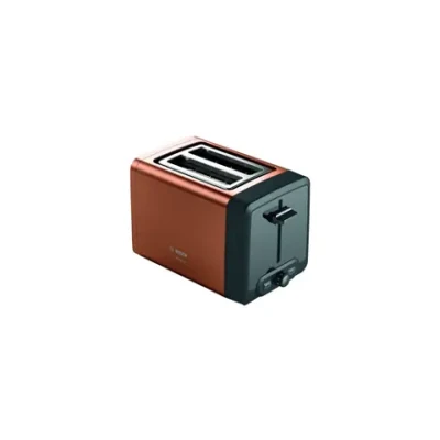 Bosch  |  DesignLine Toaster  |  TAT4P429  |  Power 970 W  |  Number of slots 2  |  Housing material Stainless Steel  |  Copper / Black