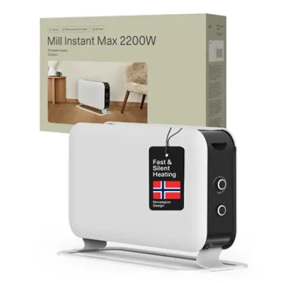Mill  |  Heater  |  CO2200MECMAX  |  Convection Heater  |  2200 W  |  Number of power levels 3  |  Suitable for rooms up to max 30 m²  |  White
