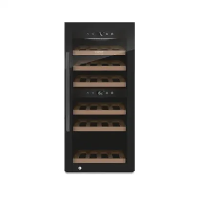 Caso  |  Smart Wine Cooler  |  WineExclusive 24  |  Energy efficiency class G  |  Showcase  |  Bottles capacity 24 bottles  |  Cooling type Compressor technology  |  Black