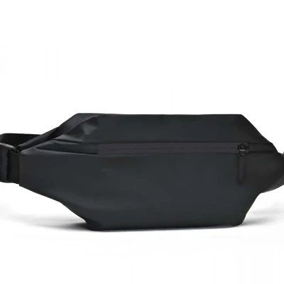 Sports Fanny Pack  |  BHR5226GL  |  Black  |  Polyester with Polyurethane Coating  |  YKK Zipper with water resistance