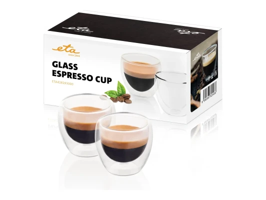 ETA  |  Espresso cups  |  ETA418193000  |  For espresso coffee  |  2 pc(s)  |  Dishwasher proof  |  Glass