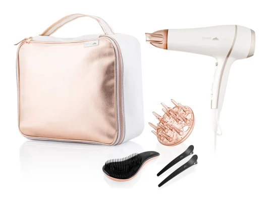 ETA  |  Hair Dryer  |  ETA732090010 Fenite gift set  |  2400 W  |  Number of temperature settings 3  |  Ionic function  |  Diffuser nozzle  |  White / Pink