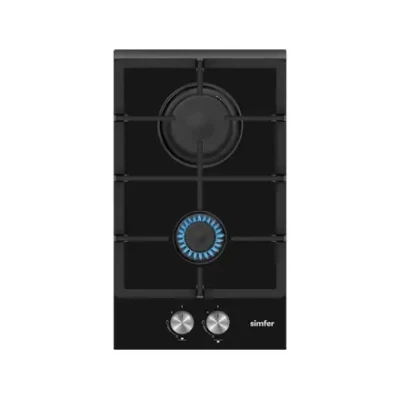 Simfer  |  Built-in Gas on Glass Hob  |  H3.201.TGRSP  |  2 Burners  |  Rotary Controls  |  Black
