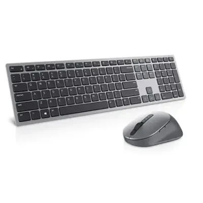 Dell  |  Премиум клавиатура и мышь для нескольких устройств  |  KM7321W  |  Набор клавиатуры и мыши  |  Беспроводная  |  Батареи включены  |  EN / LT  |  Титан серый  |  Беспроводное соединение