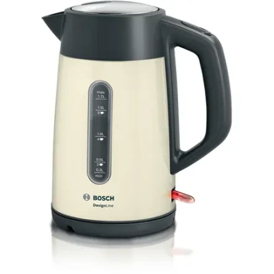Bosch  |  Kettle  |  TWK4P437  |  Electric  |  2400 W  |  1.7 L  |  Stainless steel  |  Beige