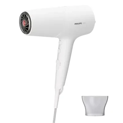 Philips  |  Fēns  |  BHD500 / 00  |  2100 W  |  Temperatūras iestatījumu skaits 3  |  Jonu funkcija  |  Balts