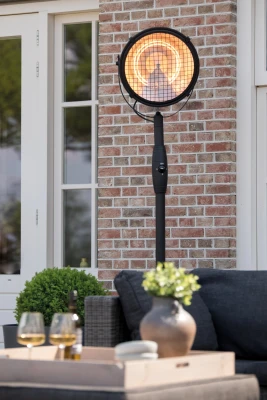 SUNRED  |  Sildītājs  |  RSS19, Indus Bright stāvošs  |  Infrasarkanais  |  2100 W  |  Melns  |  IP54