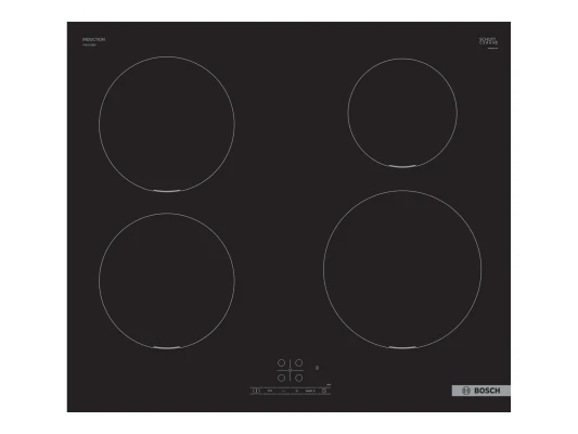 Bosch  |  Hob  |  PUE611BB5E  |  Induction  |  Number of burners / cooking zones 4  |  Touch  |  Timer  |  Black