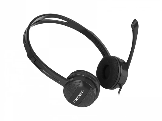 Natec  |  Headset  |  Canary Go  |  Wired  |  On-Ear  |  Microphone  |  Noise canceling  |  Black