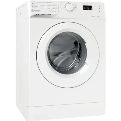 INDESIT  |  Washing machine  |  MTWA 71252 W EE  |  Energy efficiency class E  |  Front loading  |  Washing capacity 7 kg  |  1200 RPM  |  Depth 54 cm  |  Width 59.5 cm  |  Display  |  LED  |  White