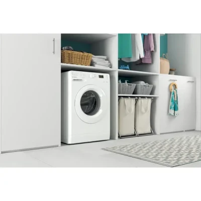 INDESIT  |  Washing machine  |  MTWA 71252 W EE  |  Energy efficiency class E  |  Front loading  |  Washing capacity 7 kg  |  1200 RPM  |  Depth 54 cm  |  Width 59.5 cm  |  Display  |  LED  |  White
