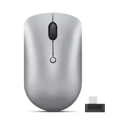 Lenovo  |  Bezvadu kompakta pele  |  540  |  Sarkanā optiskā sensors  |  Bezvadu  |  2.4G bezvadu caur USB-C uztvērēju  |  Mākoņu pelēks  |  1 gads