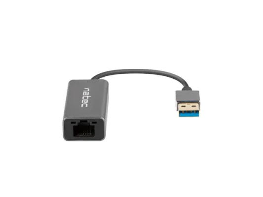 Адаптер Ethernet Natec, Cricket USB 3.0, USB 3.0 к RJ45, Черный  |  Natec  |  Сетевая карта Ethernet  |  NNC-1924 Cricket USB 3.0
