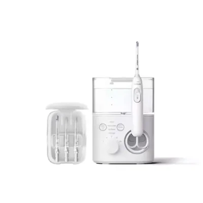 Philips  |  Mutes skalošanas ierīce  |  HX3911 / 40 Sonicare Power Flosser 7000  |  600 ml  |  Galvu skaits 4  |  Balta