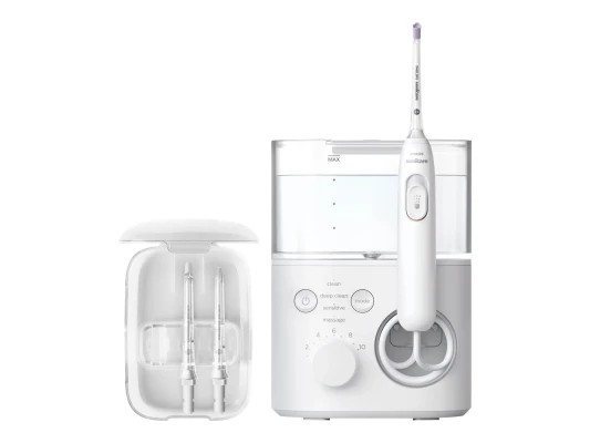 Philips  |  Mutes skalošanas ierīce  |  HX3911 / 40 Sonicare Power Flosser 7000  |  600 ml  |  Galvu skaits 4  |  Balta