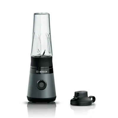 Bosch  |  VitaPower ToGo Smoothie Maker  |  MMB2111S  |  Tabletop  |  450 W  |  Jar material Tritan  |  Jar capacity 0.6 L  |  Ice crushing  |  Silver