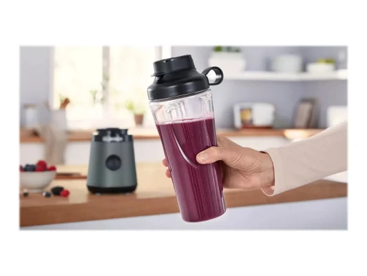 Bosch  |  VitaPower ToGo Smoothie Maker  |  MMB2111S  |  Tabletop  |  450 W  |  Jar material Tritan  |  Jar capacity 0.6 L  |  Ice crushing  |  Silver