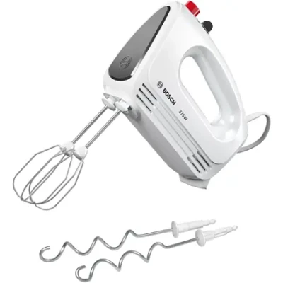 Bosch  |  Hand Mixer  |  MFQ22100 CleverMixx  |  Hand Mixer  |  375 W  |  Number of speeds 4  |  Turbo mode  |  White / Dark Grey