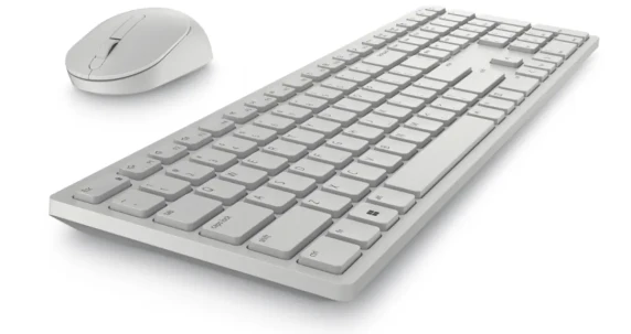 Dell  |  Keyboard and Mouse  |  KM5221W Pro  |  Keyboard and Mouse Set  |  Wireless  |  Mouse included  |  US  |  White  |  2.4 GHz