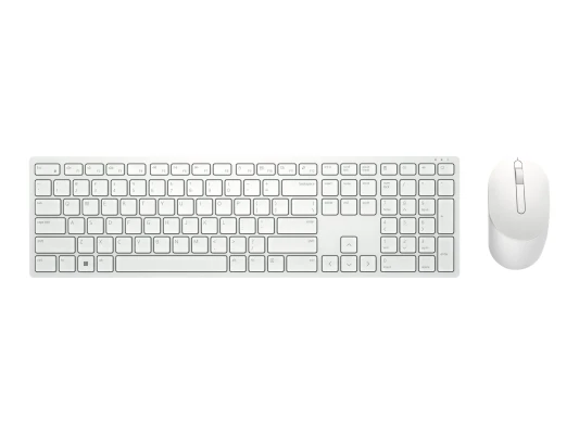 Dell  |  Keyboard and Mouse  |  KM5221W Pro  |  Keyboard and Mouse Set  |  Wireless  |  Mouse included  |  Russian  |  White  |  2.4 GHz