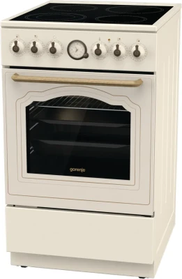 Gorenje  |  Plīts  |  GECS5B70CLI  |  Plīts veids Vitroceramic  |  Cepeškrāsns veids Elektriska  |  Bežs  |  Platums 50 cm  |  Dziļums 59.4 cm  |  70 L