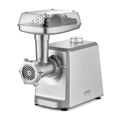 Caso  |  Meat Mincer  |  FW 2500  |  Stainless Steel  |  2500 W  |  Number of speeds 2  |  Throughput (kg / min) 2.5  |  3 stainless steel cutting plates (3 mm, 5 mm and 8 mm), Sausage filler, Cookie attachment with 4 moulds, Stuffer