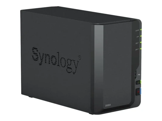 Synology  |  DS223  |  Līdz 2 HDD / SSD Karsto maiņu  |  Realtek  |  RTD1619B  |  Procesora frekvence 1.7 GHz  |  2 GB  |  DDR4