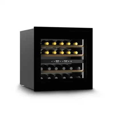Caso  |  Винный холодильник  |  WineDeluxe WD 24  |  Класс энергоэффективности F  |  Встроенный  |  Вместимость бутылок 24  |  Черный